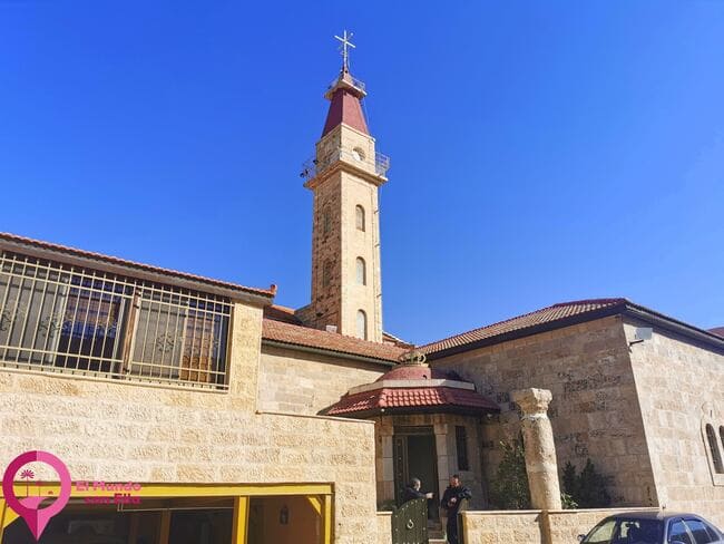 Campanario de la Iglesia de San Juan Bautista en Madaba
