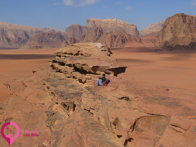 Vistas de las zonas rocosas de Wadi Rum