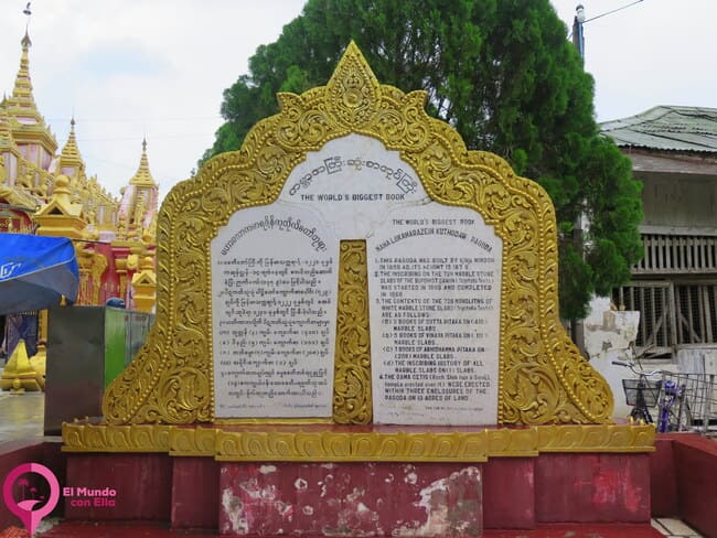 El libro más grande del mundo en Mandalay El Libro más grande del Mundo