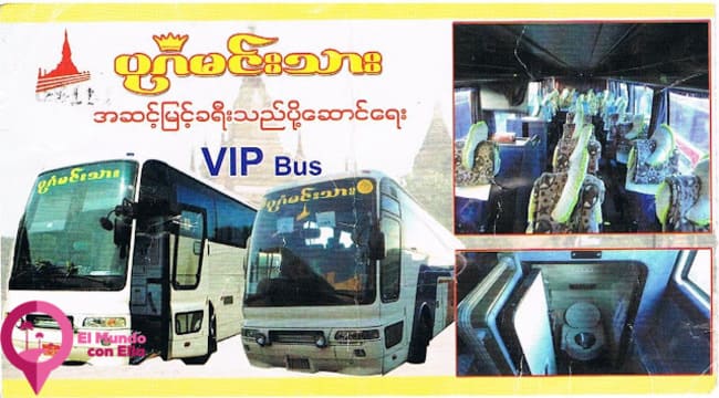 Ticket autobús Myanmar
