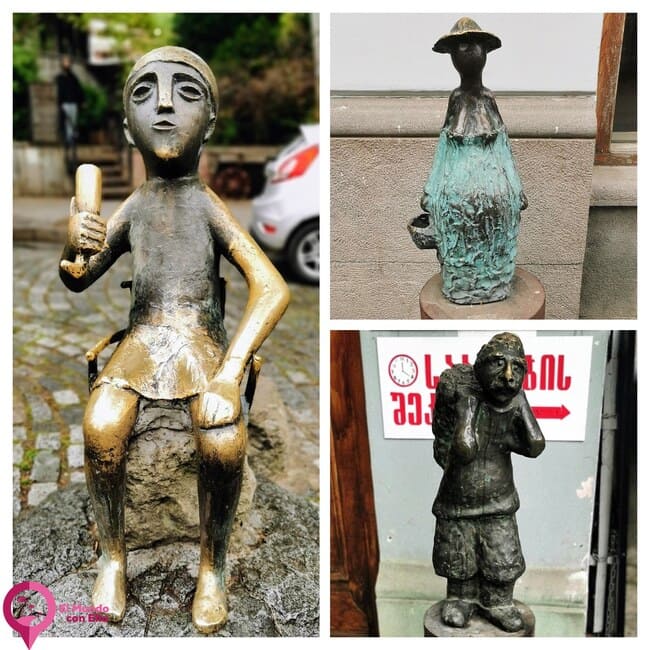 Esculturas de Levan Bujiashvili en Tiflis