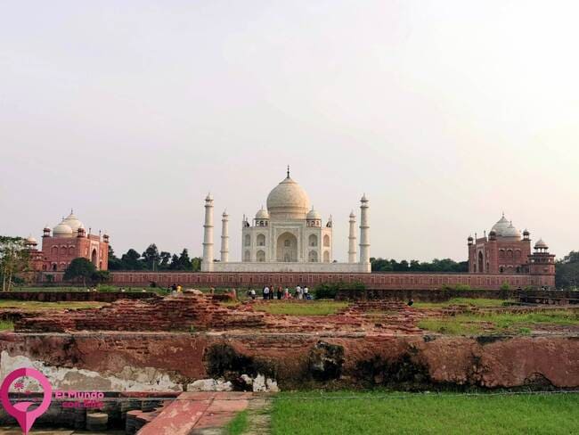 Ver el Taj Mahal desde el otro lado del río Yamuna