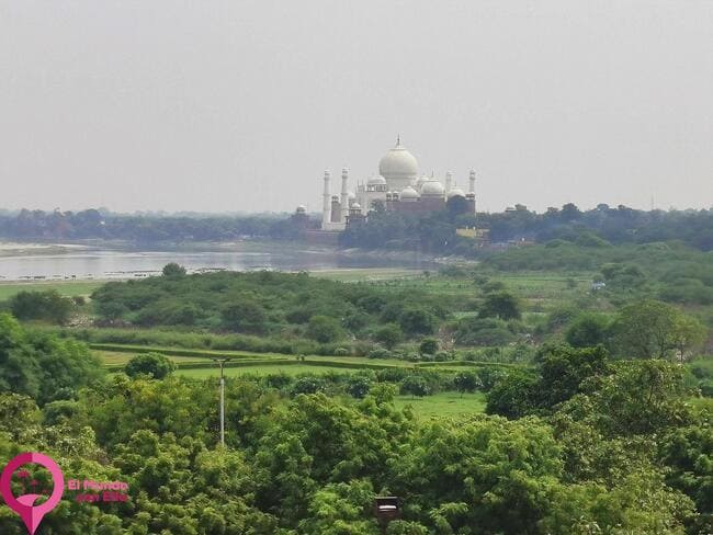 Vistas desde el Fuerte Rojo de Agra Lugares desde los que ver el Taj Mahal