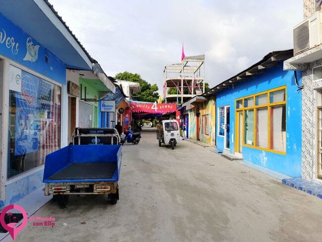 Calles de la isla de Guraidhoo Cómo es la isla de Guraidhoo