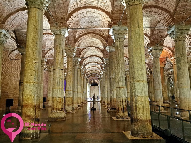 Cisterna de Justiniano en Estambul