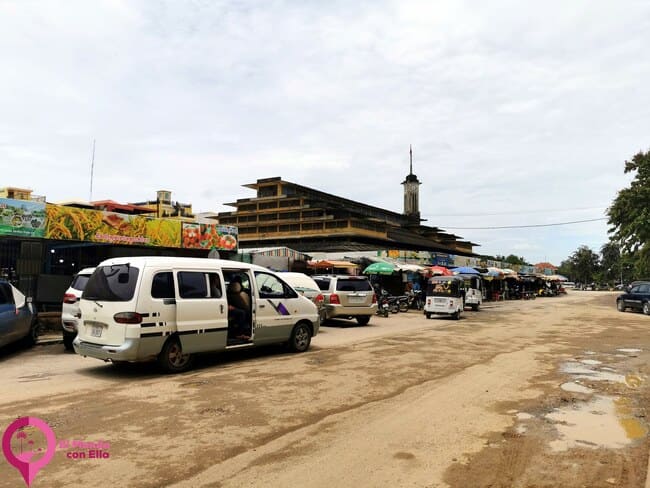 Arquitectura art decó en Battambang Mercado Central de Battambang