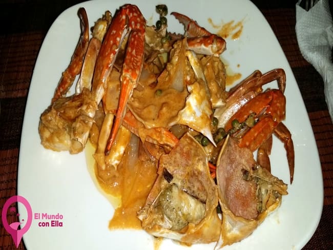 Cangrejo a la pimienta típico del Sur de Camboya Cangrejo a la pimienta en Kep