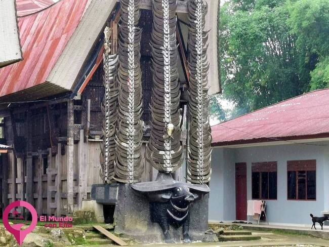Tradiciones Toraja Por qué los toraja ponen cuernos de búfalo en las puertas de sus casas