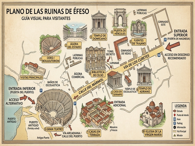 Plano de las Ruinas de Éfeso